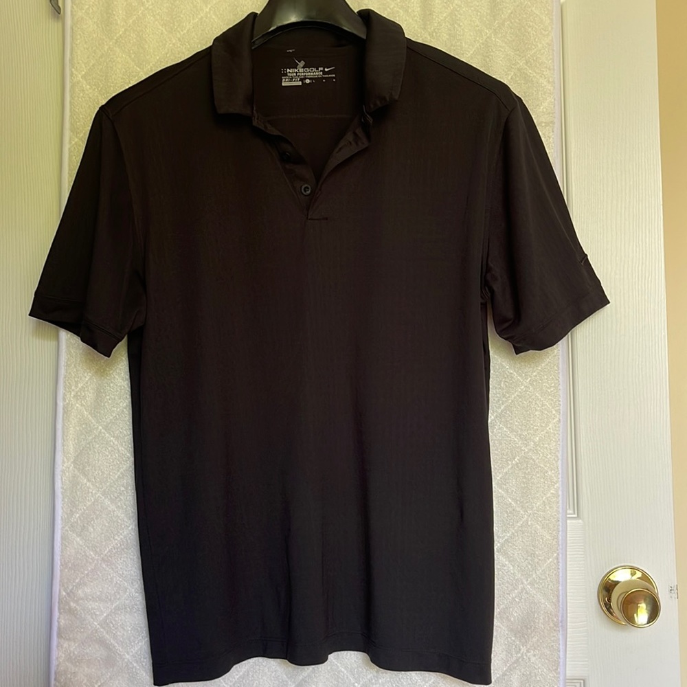 Nike Golf Dri-Fit Tour Performance Dri- Fit Polo, Black, Size L